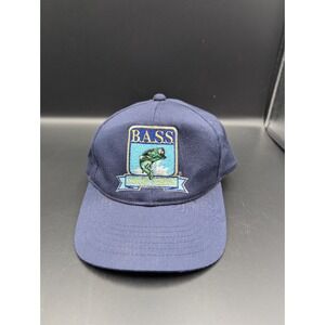 Vintage Bass Tour Series FISHING Embroidered Blue Hat One Size Snapback